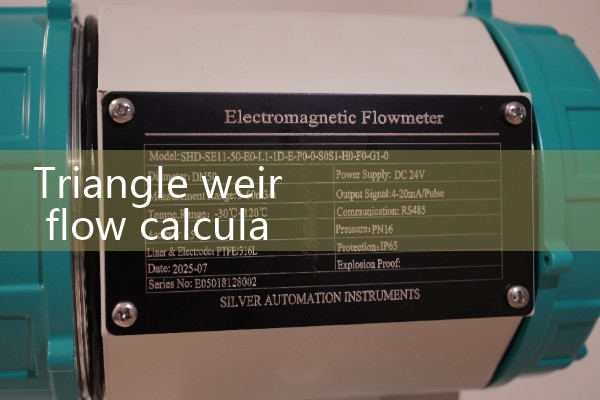 Calculation formula for triangular weir flow